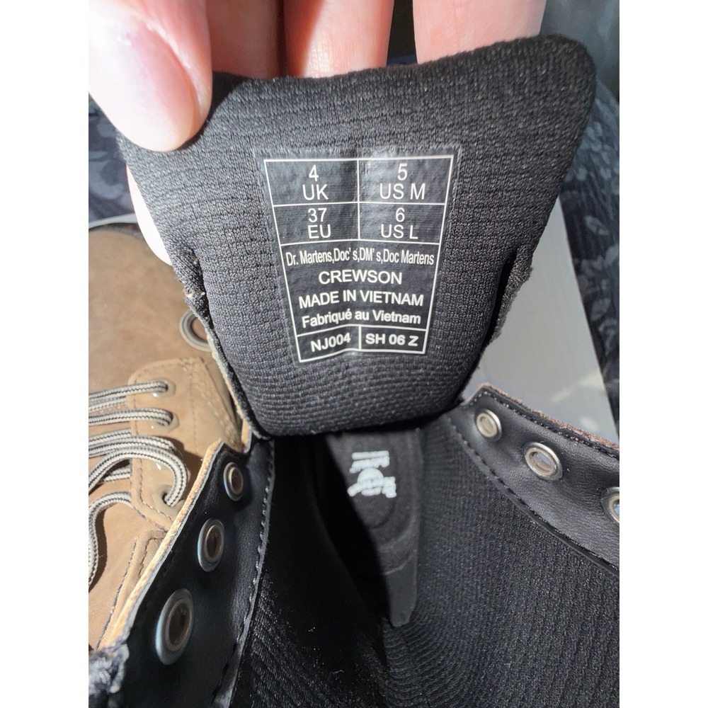 Doc Dr Marten's Crewson Casual Boot, Men's Size 5 Women's Size 6 Beige Taupe NEW - Picture 3 of 8